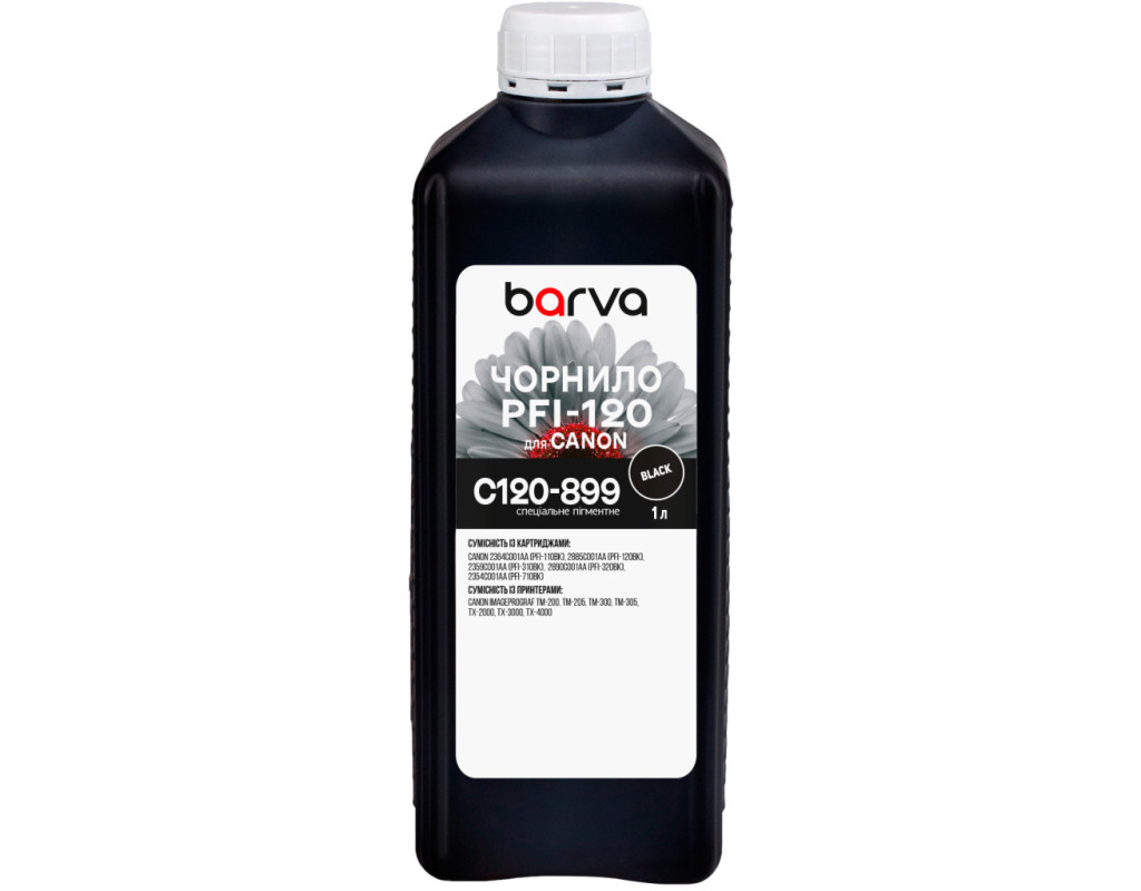 Чорнило Barva Canon PFI-120/710 1л BK pigmented (C120-899)