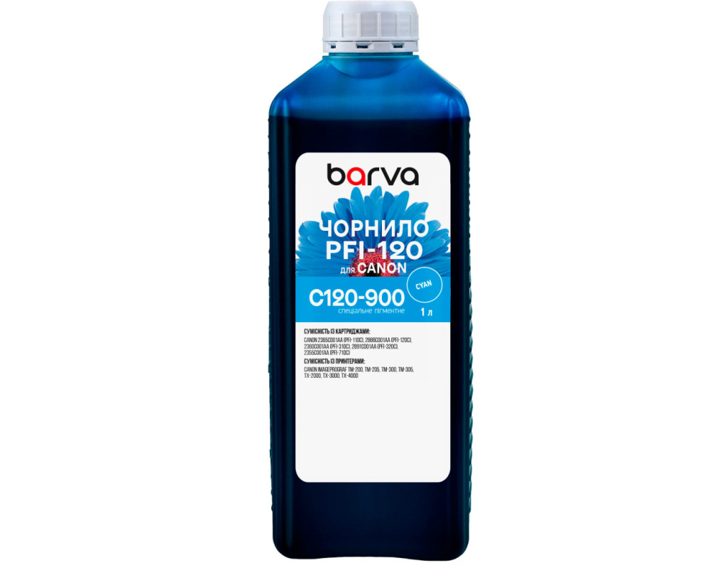Чернила Barva Canon PFI-120/710 1л C pigmented (C120-900)