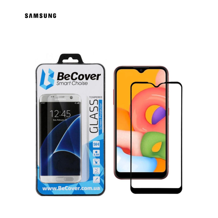 Скло захисне BeCover Samsung Galaxy A01 SM-A015 Black (704666)