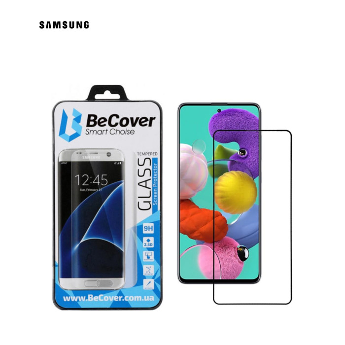 Стекло защитное BeCover Samsung Galaxy A51 SM-A515 Black (704668)