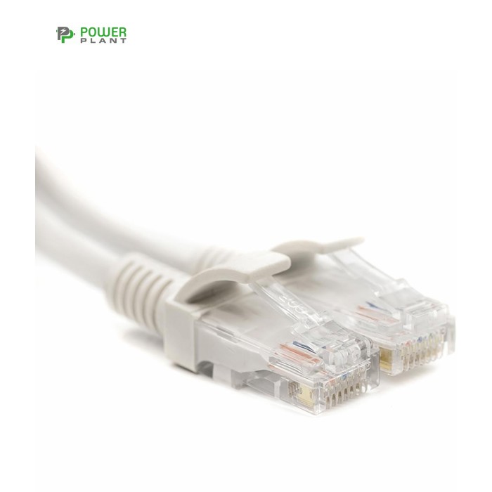 Патч-корд 10м, UTP, cat.5e, CU, white PowerPlant (CA911653)