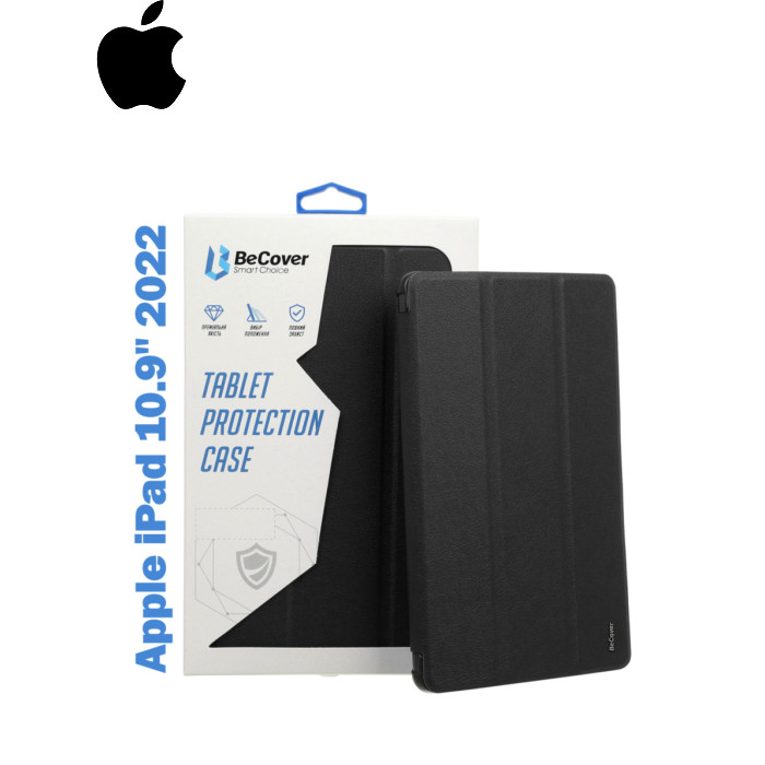 Чохол до планшета BeCover Tri Fold Soft TPU Silicone Apple iPad 10.9" 2022/24/11" 2025 Black (708518)