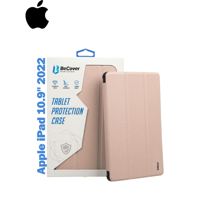 Чохол до планшета BeCover Tri Fold Soft TPU Silicone Apple iPad 10.9" 2022 Pink (708523)