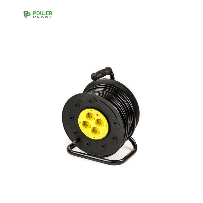 Сетевой удлинитель PowerPlant 50 м, 3x2.5мм2, 16А, (JY-2002/50) (PPRA16M50S4L)