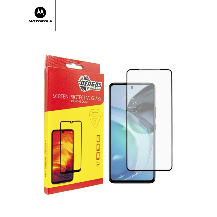 Стекло защитное Dengos Full Glue Motorola G72 (black) (TGFG-289)