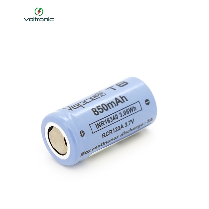 Акумулятор 16340 / CR123 Li-Ion Vapcell T8, 850mAh, 3A, 4.2 / 3.6 / 2.5V, Purple