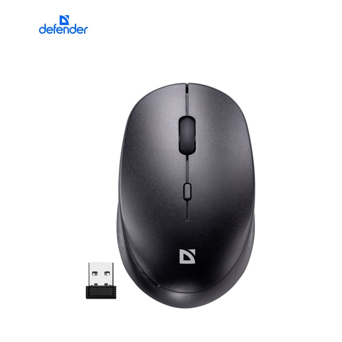 Мышка Defender Auris MB-027 Silent Wireless Black (52027)
