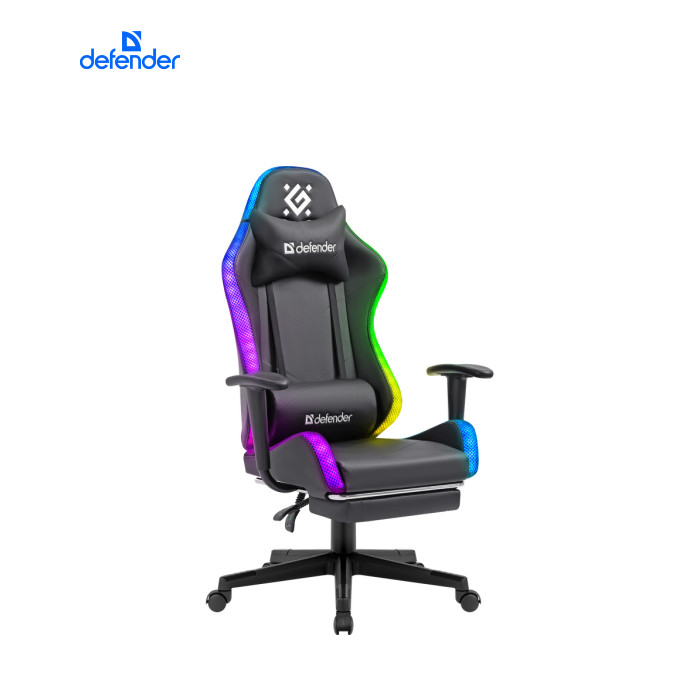 Кресло игровое Defender Watcher RGB Black (64334)