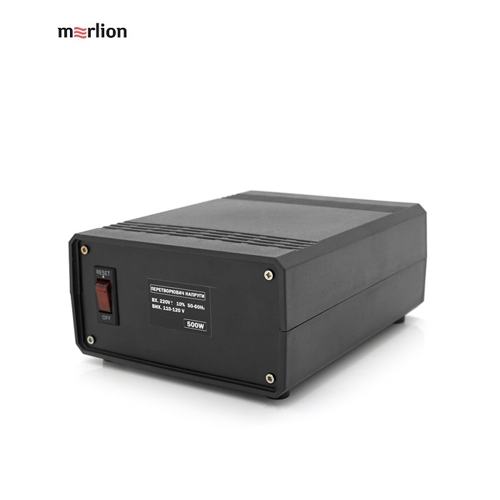 Перетворювач напруги понижуючий MERLION PN-500, Input 220 V / Output 110V, 500W, трансформаторний