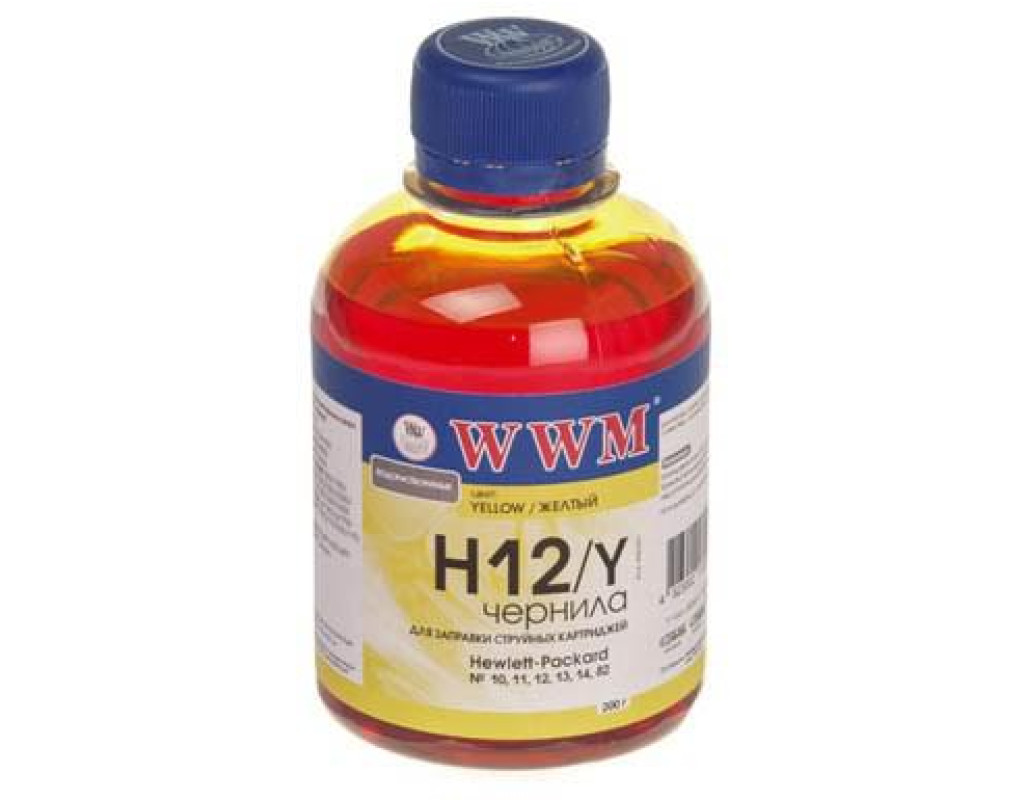 Чорнило WWM HP №10/ 11/12/13/14/82 (Yellow) (H12/Y)