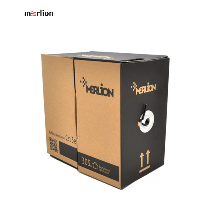 Кабель сетевой Merlion UTP 500м КНП (2*2*0.5) 2p 24 AWG [СCA] внешний (09844)