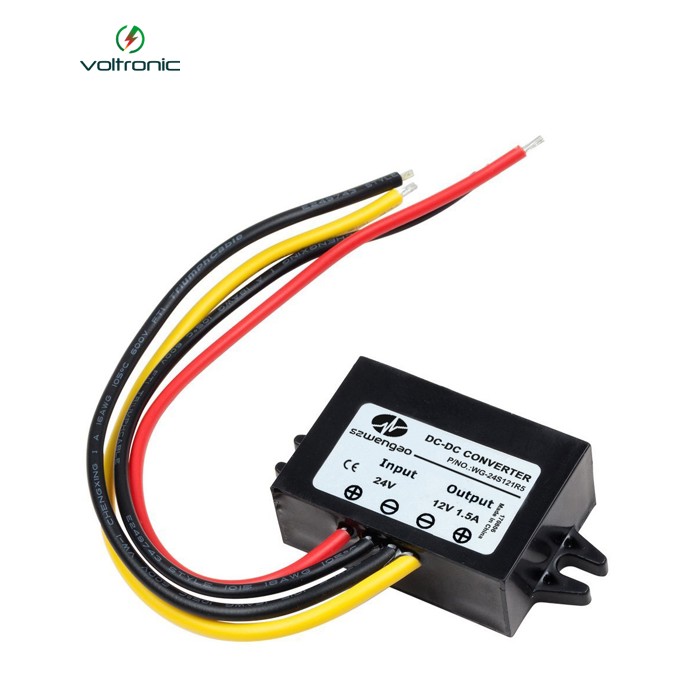 Перетворювач авто інвертор DC / DC 24V-12V 1.5A, IP67, 18W