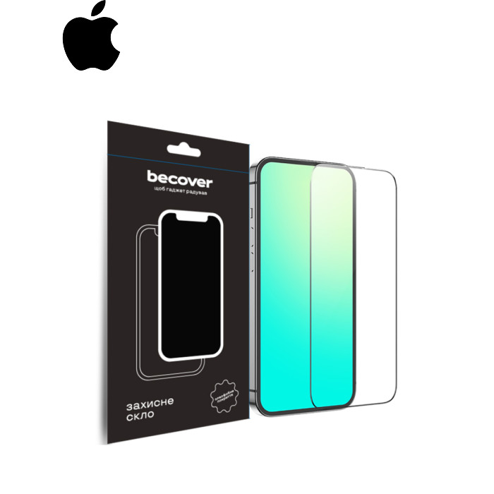 Стекло защитное BeCover Apple iPhone 15 Black (709719)
