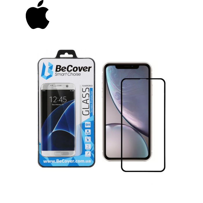 Скло захисне BeCover Apple iPhone XR Black (702621)