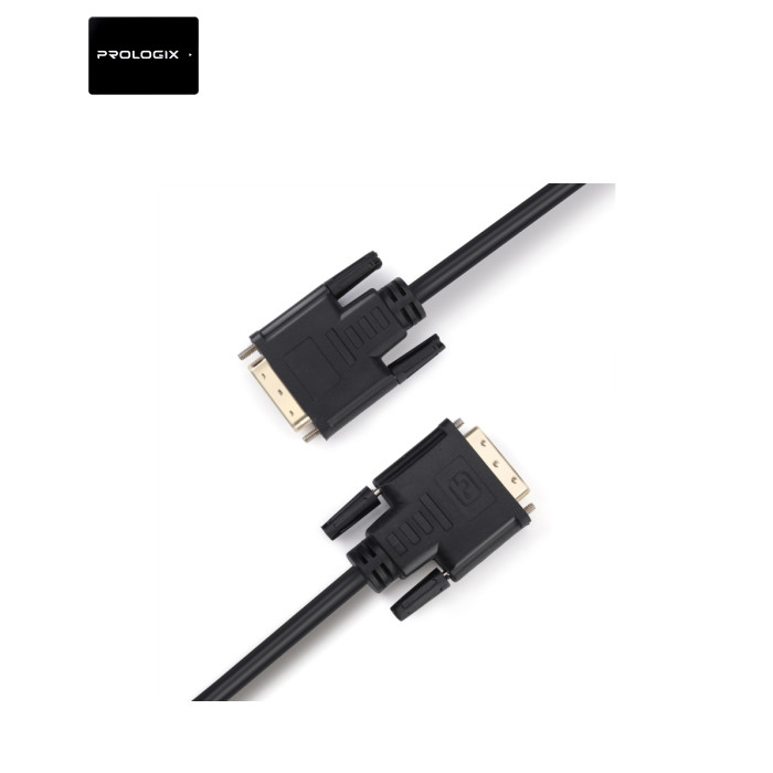Кабель Prologix DVI - DVI (M/M), Single link,18+1, 3 м, Black (PR-DVI-DVI-P-05-28-3m)