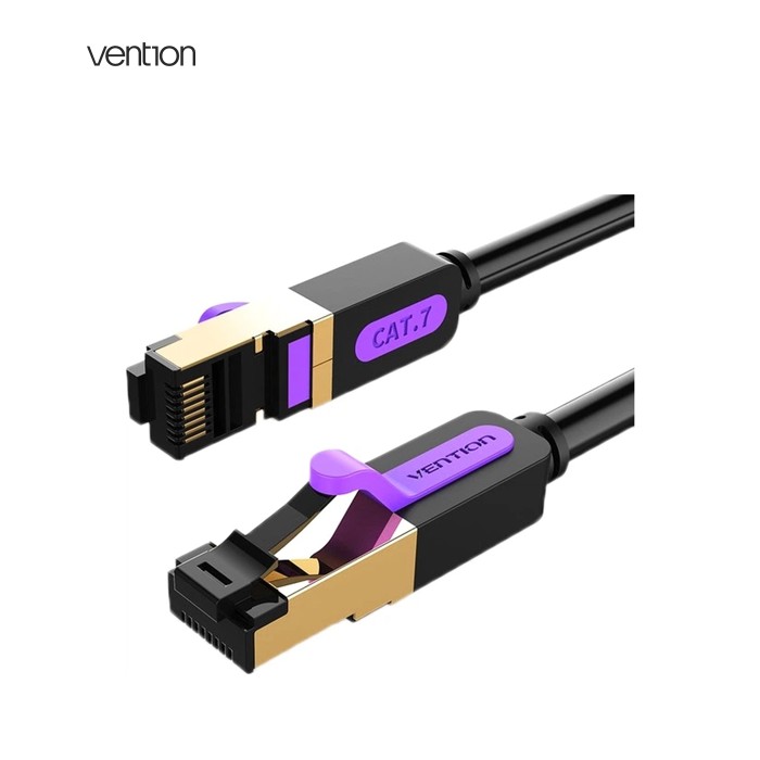 Патч-корд 5м, S/FTP cat 7 RJ-45 black Vention (ICDBJ)
