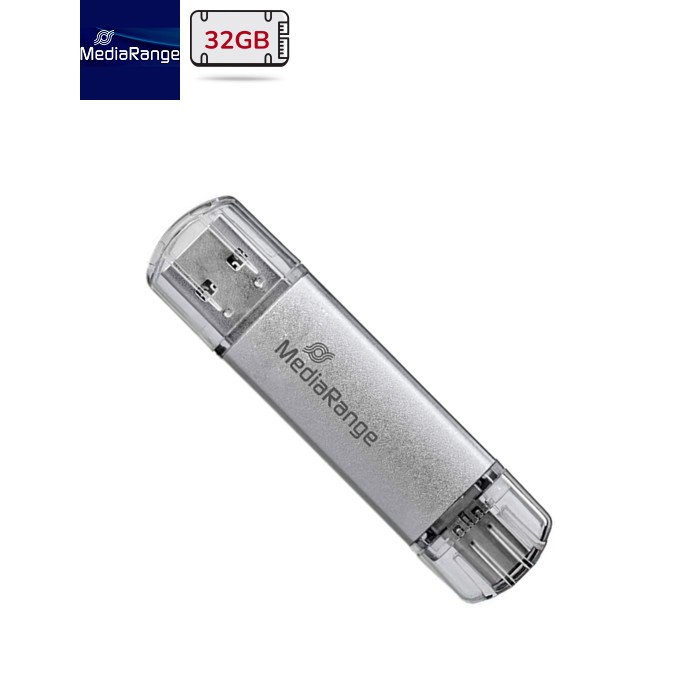 USB флеш накопичувач Mediarange 32GB Silver USB 3.0 / Type-C (MR936)