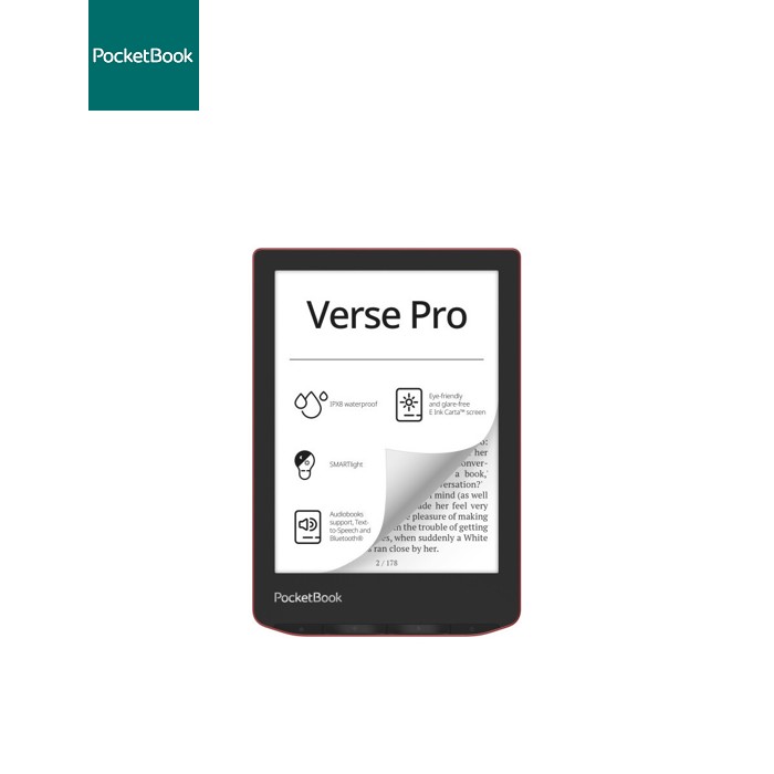 Электронная книга Pocketbook 634 Verse Pro, Passion Red (PB634-3-CIS)