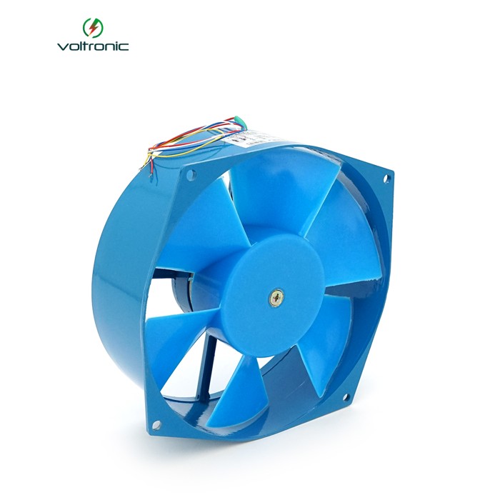 Кулер для охолодження серверних БП 200FZY2-D DC sleeve fan 3pin під паяння - 200*210*71мм, 220V / 0,3A, 2600об / хв, 65W, Blue