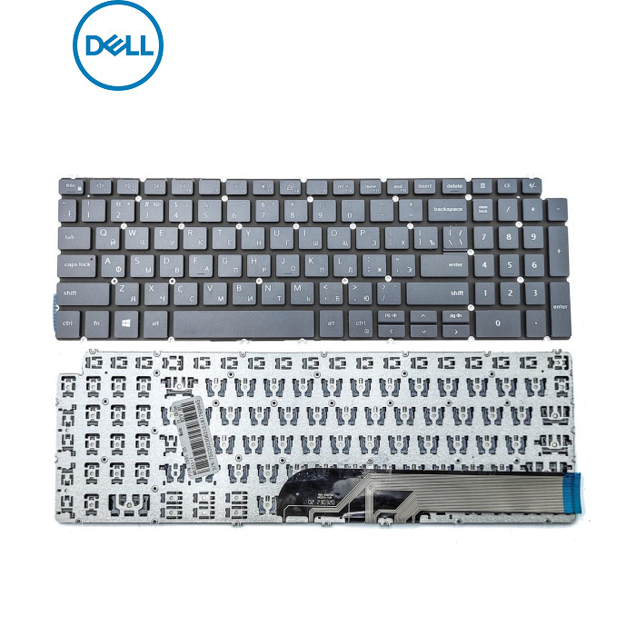 Клавіатура для DELL Inspiron 7591, 5590, 5591, 5594, 5598, 7590, 5593, 5584, 7790, P90F, P83F, 7500, 7501, 5501, 5502 (RU Gray)