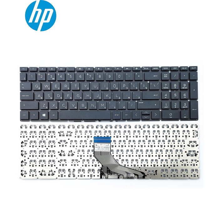 Клавіатура для HP 15-CS, 15-CN, 15-CX, 15-DA, 15-DB, 15-DX, 15-DR, 15-DK 17-BY 17-CA 17-CD 250 G7 G8 G9, 255 G7 G8 (RU Black)