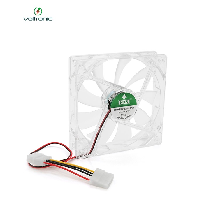 Кулер корпусний 12025 DC sleeve fan 4pin - 120*120*25мм, 12V / 0,15A, 1900об / хв, Yellow