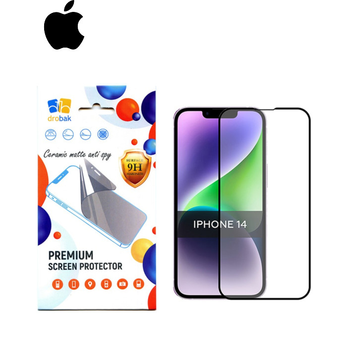 Скло захисне Drobak Matte Ceramics Anty Spy Apple iPhone 14 Pro Max (535331)