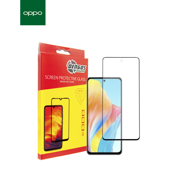 Скло захисне Dengos Full Glue Oppo A58 4G (black) (TGFG-317)
