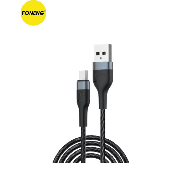 Кабель Foneng X51 Spiral Braided Cable USB - micro USB (M/M), 3 A, 1 м, Black (X51-CA-MU)