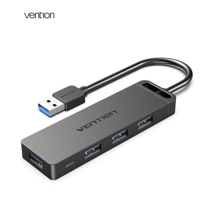 Концентратор Vention USB 3.0 to 4xUSB 3.0 Hub With Power Supply 0.15m black (CHLBB)
