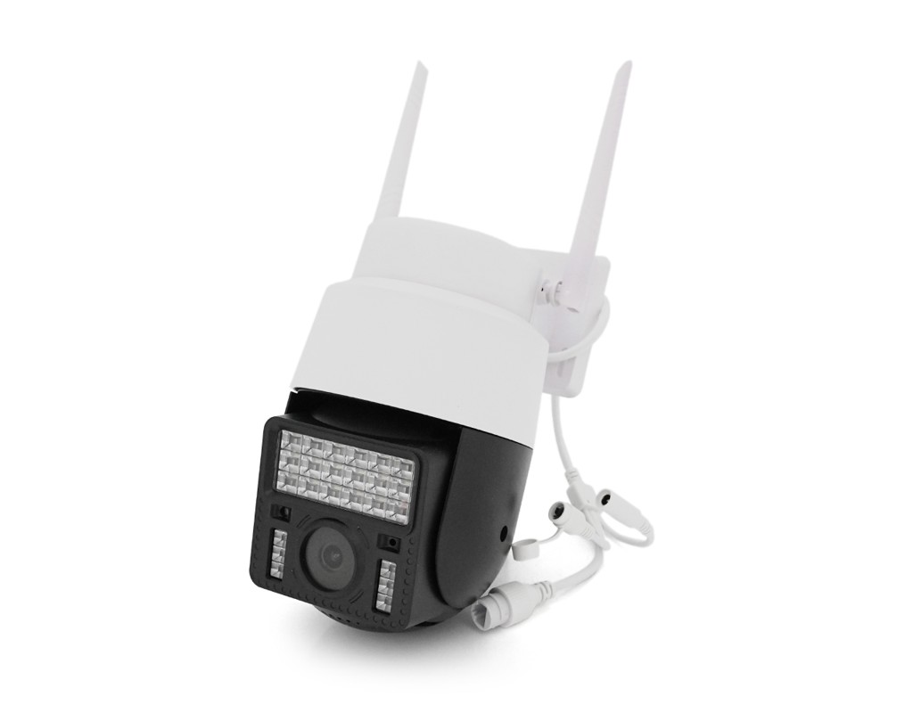 5Мп Wi-Fi відеокамера вулична з сиреною та SD / картою YOSO YO-IPC43D5MP50 PTZ 2.8mm V380