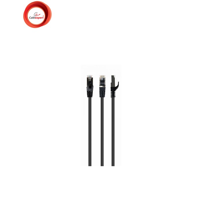 Патч-корд 10м S/FTP Cat 6A CU LSZH black Cablexpert (PP6A-LSZHCU-BK-10M)