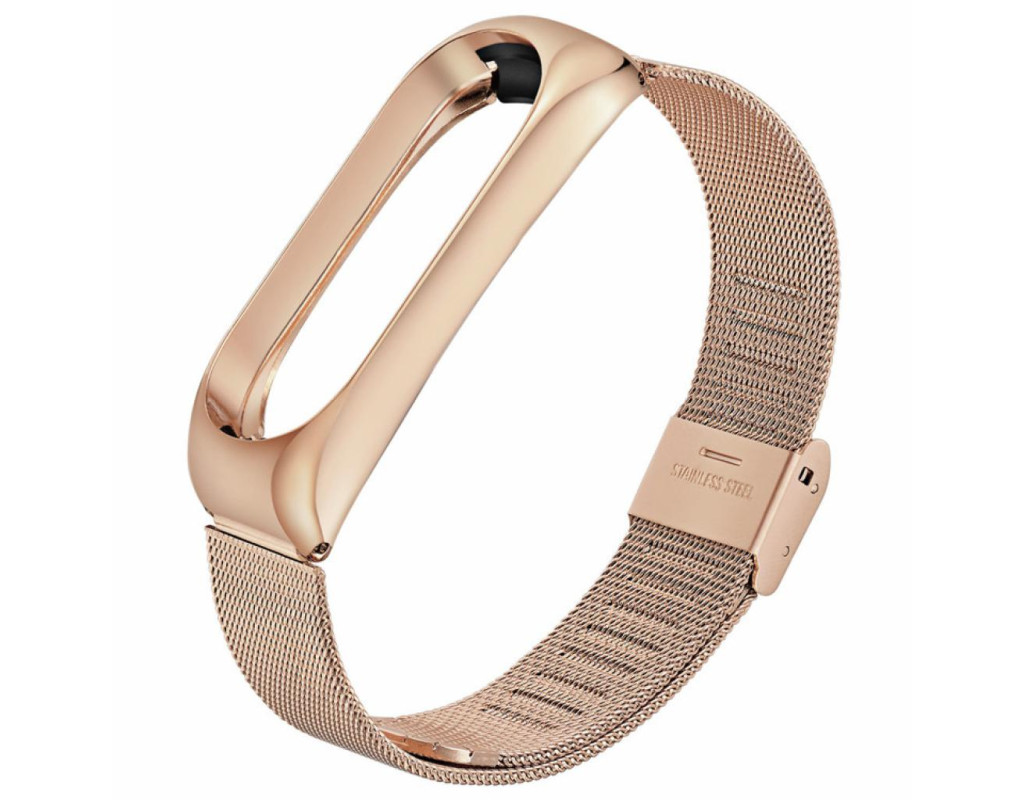 Ремешок для фитнес браслета BeCover Metal для Xiaomi Mi Smart Band 5 Rose Gold (705149)