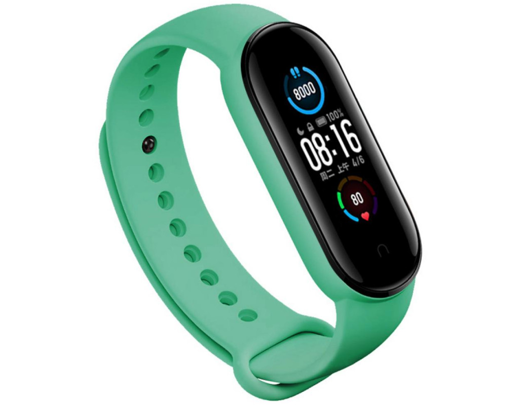 Ремешок для фитнес браслета BeCover Silicone для Xiaomi Mi Smart Band 5 Green (705067)