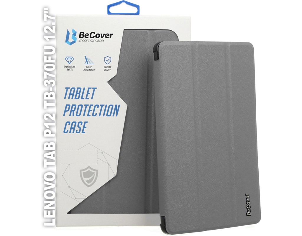 Чехол для планшета BeCover Smart Case Lenovo Tab P12 TB-370FU 12.7" Gray (710059)