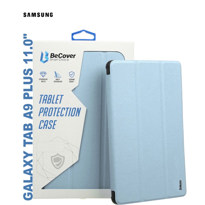Чехол для планшета BeCover Soft Edge stylus holder Samsung Tab A9 Plus SM-X210/SM-X215/SM-X216 11.0" Light Blue (710369)
