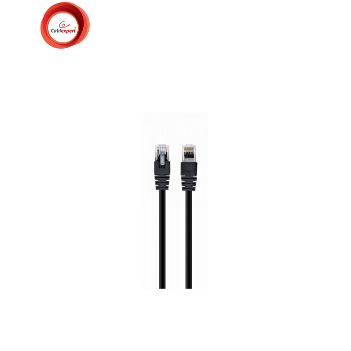 Патч-корд 7.5м UTP cat 5e CCA black Cablexpert (PP12-7.5M/BK)