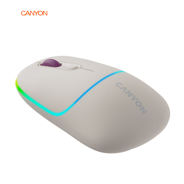 Мышка Canyon MW-22 Dual Band RGB Wireless Rice (CNS-CMSW22RC)