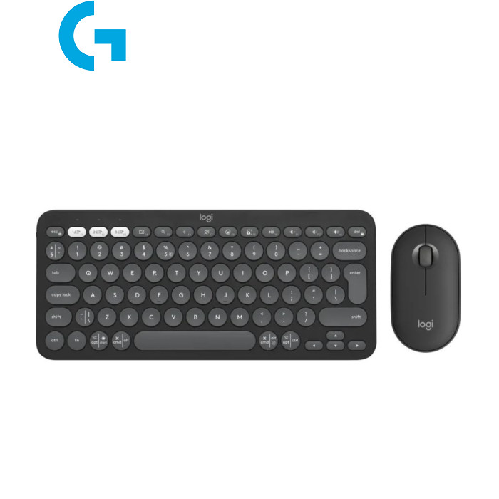 Комплект (клавіатура, миша) бездротовий Logitech Pebble 2 Combo for Mac Graphite (920-012244)