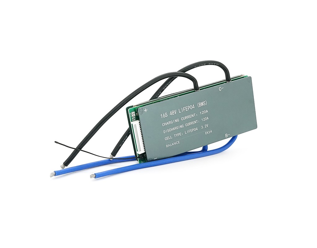 BMS плата Leiba LiFePo4 48V 16S 120A, алюмінієвий радіатор