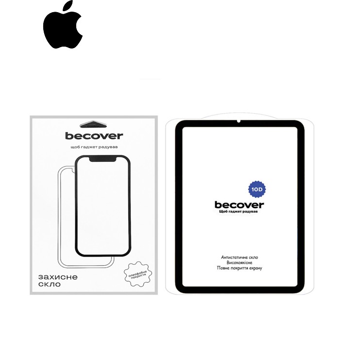 Стекло защитное BeCover 10D Apple iPad Mini 6 2021 Black (710573)