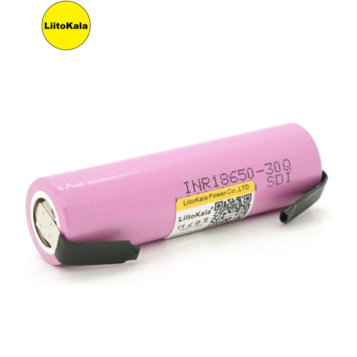 Акумулятор 18650 3000mah (2900-3100mah), 27A, 3.7V(2.5-4.25V), Pink Liitokala (Lii-30Q-N)