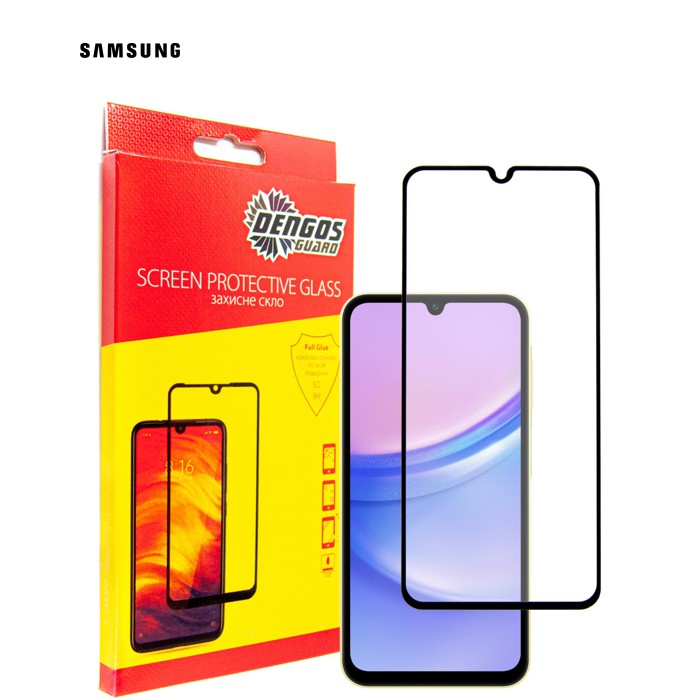 Стекло защитное Dengos Samsung Galaxy A25 (black) (TGFG-336)