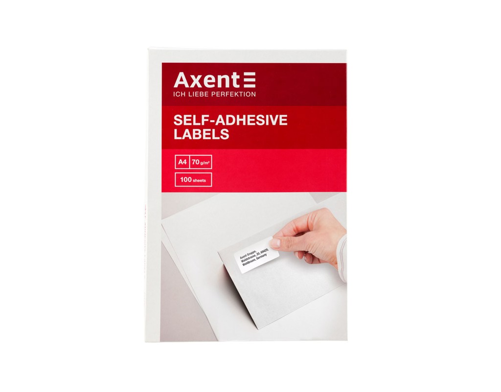 Етикетка самоклеюча Axent 38,1x21,2 (65 на листі) с/кл (100 листів) (2469-A)