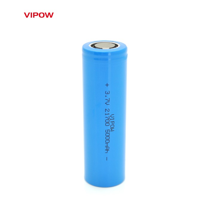 Акумулятор 21700 Li-Ion Vipow ICR21700 FlatTop, 5000mAh, 3.7V, Blue Q50 / 500