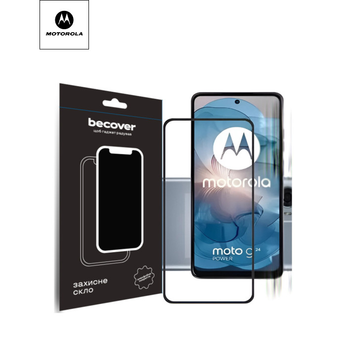 Скло захисне BeCover Motorola Moto G24/G24 Power Black (710716)