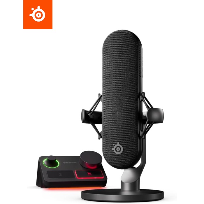 Ігровий стрім мікрофон SteelSeries Alias Pro RGB XLR Stream Mixer 1" Capsule