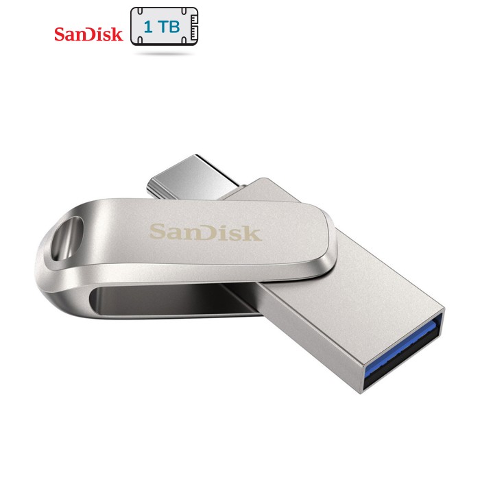 USB флеш накопитель SanDisk 1TB Ultra Dual Luxe Silver USB 3.2/Type-C (SDDDC4-1T00-G46)