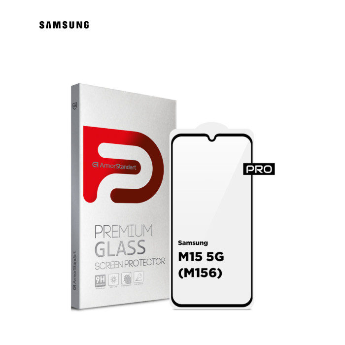 Стекло защитное Armorstandart Pro Samsung M15 5G (M156) Black (ARM74368)