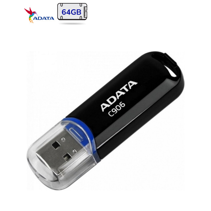 USB флеш накопичувач ADATA 64GB C906 Black USB 2.0 (AC906-64G-RBK)